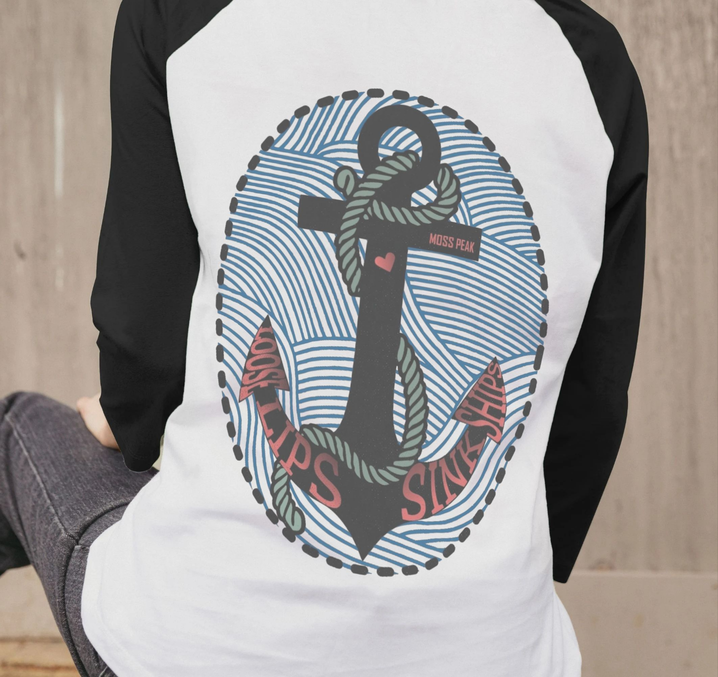LOOSE LIPS SINK SHIPS - FEM FIT RAGLAN SAMPLE